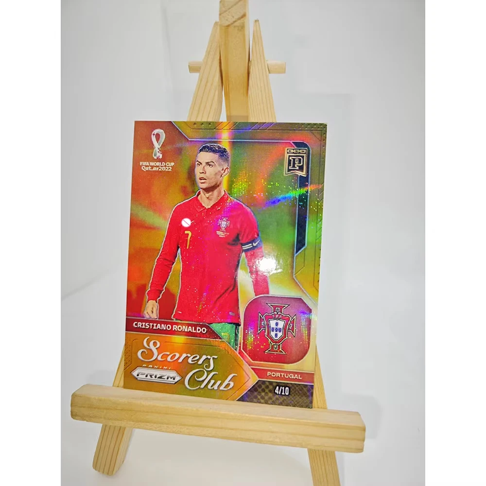 Cristiano Ronaldo Panini Football Stars Tarjetas coleccionables Láser refractivo Flashes Regalos de cumpleaños de Navidad perfectamente remasterizado