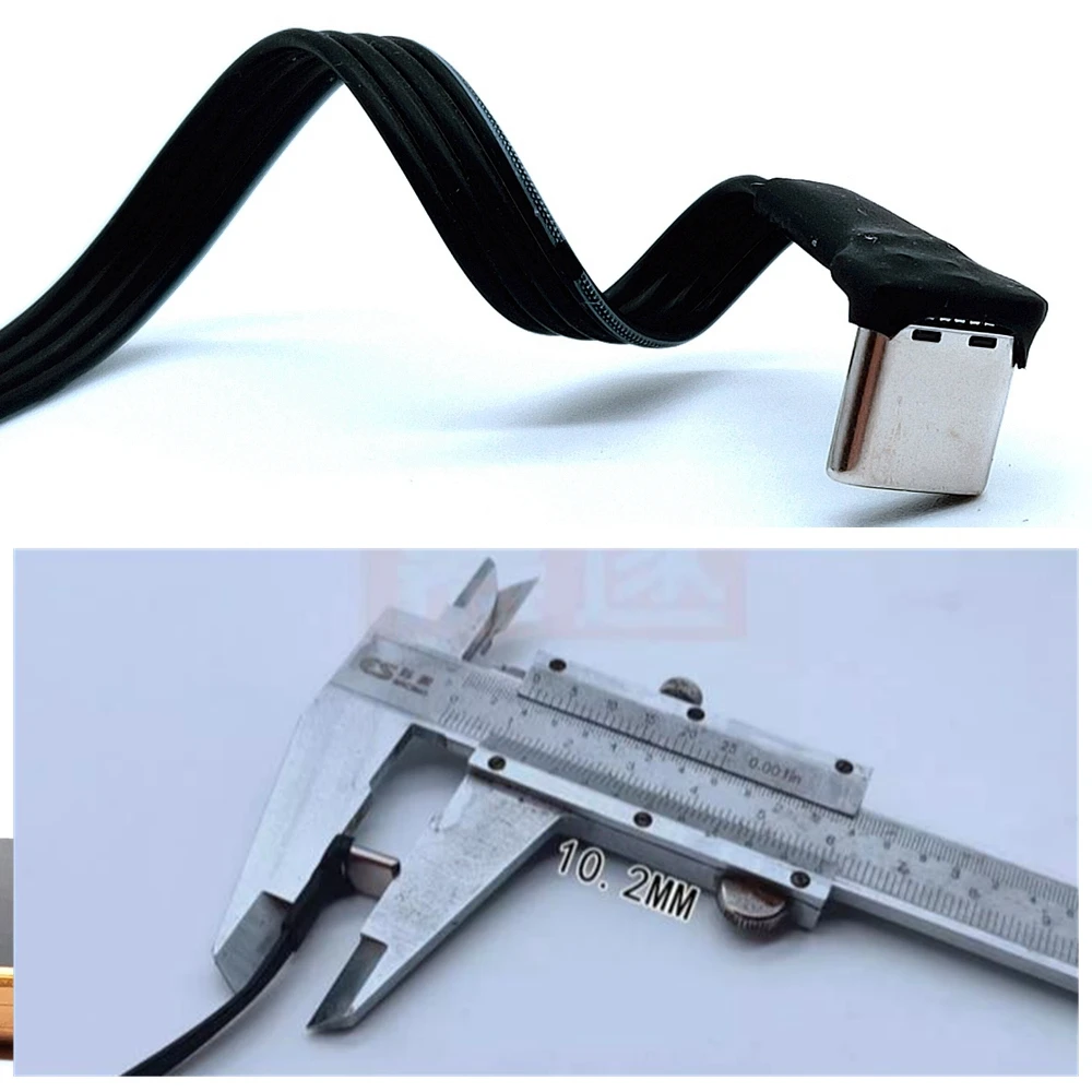 Cable de carga USB a tipo C de 5CM-3M, codo de 90 grados, Cable de datos USB C para todos los teléfonos inteligentes tipo C, 10CM, 20CM, 30CM, 50CM, 1M, 2M