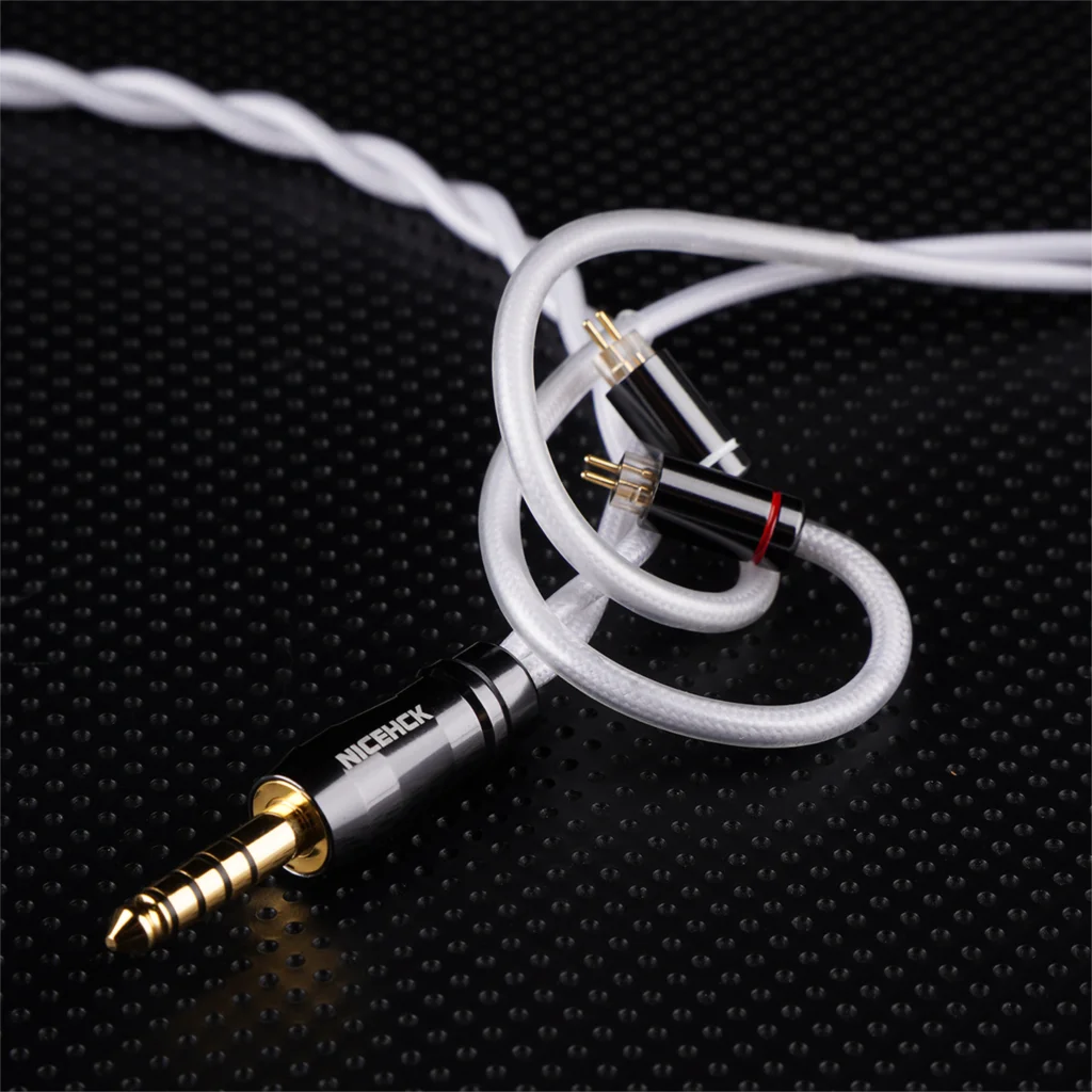 NICEHCK SnowWings HiFi Earphone Upgrade Cable 24K Real gold-plated Double-layer Plating Wire for  DaVinci Delci Explorer 4U