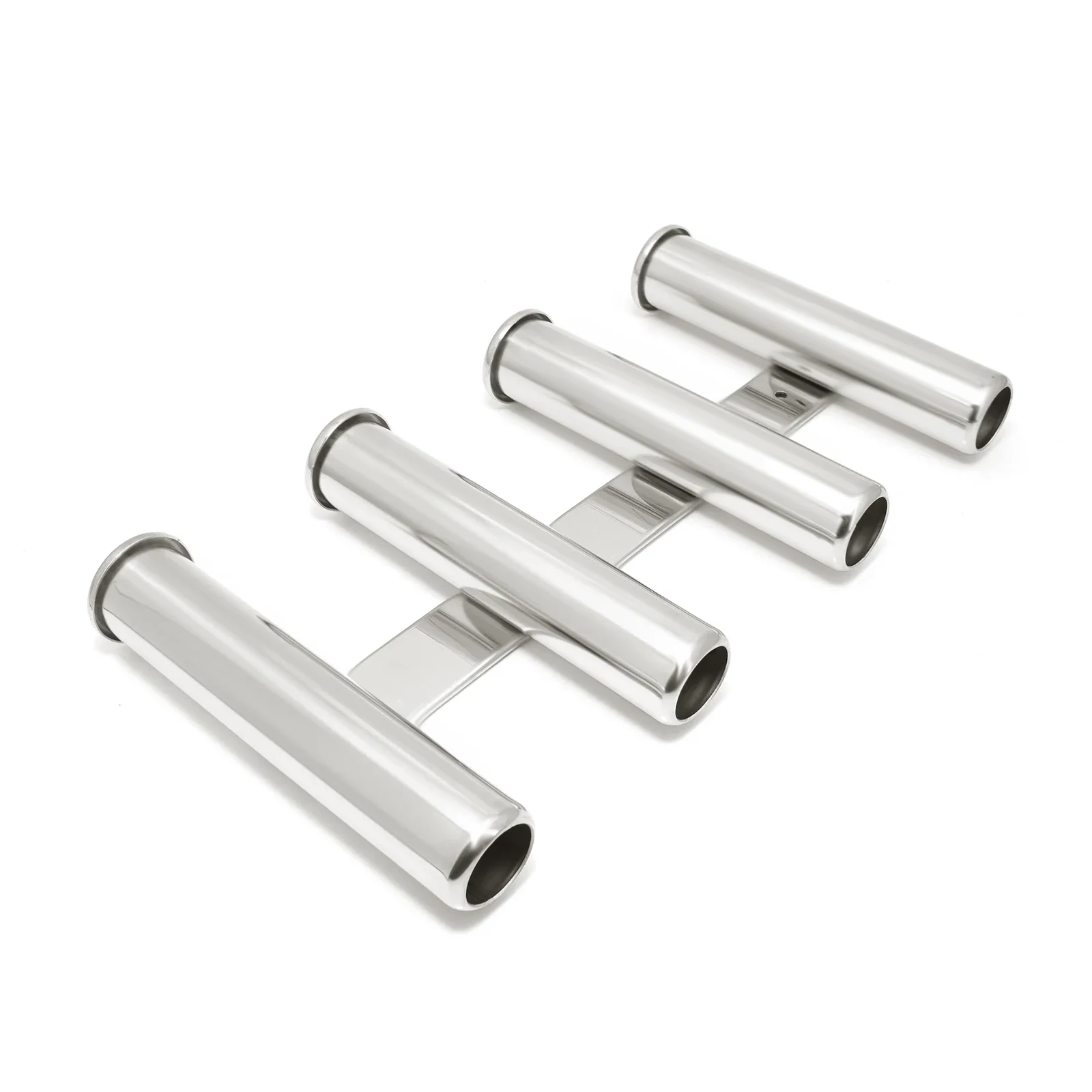  Ad 1 conjunto de suporte de vara de montagem, 4 tubos de ligação, suporte de vara de pesca, montado na parede para barco marinho, instalação firme, portátil, caiaque, iate