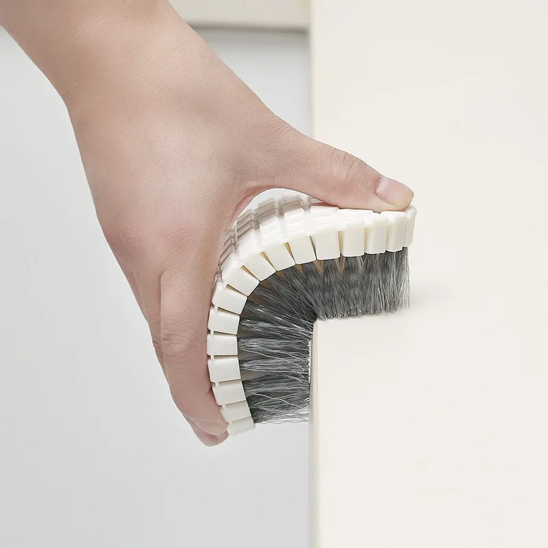 Cepillo para doblar el hogar, combinación multifuncional para huecos de puertas y ventanas, suelo de bañera y baño, sin rincones muertos, 1 ud.