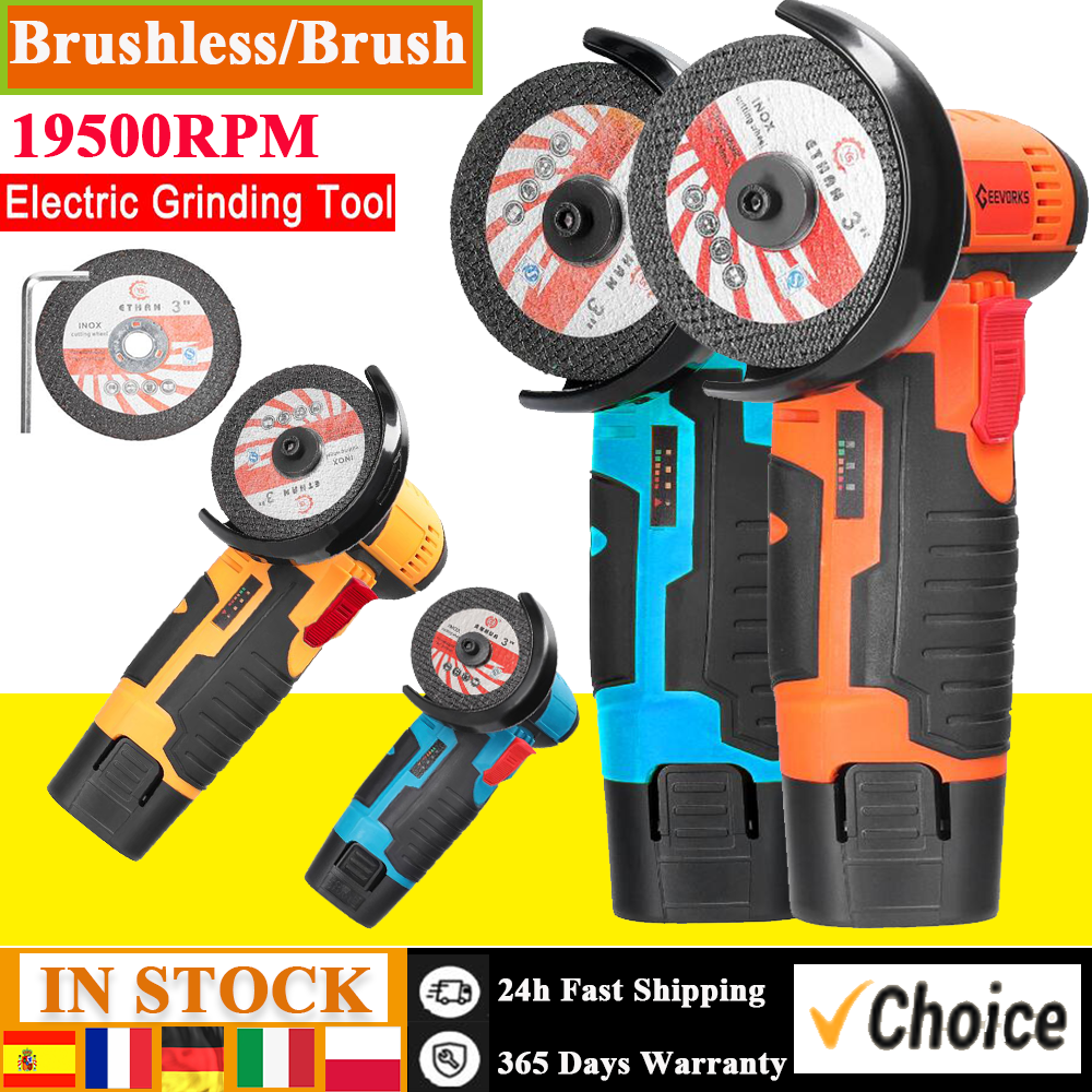 12 V 19500 U/min elektrisches Schleifwerkzeug, Bürsten-/bürstenloser Motor, Schleifschneider zum Schneiden, Polieren, Keramikfliesen, Holz, Stein, Stahl