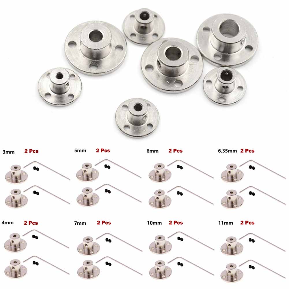 2 Bích Cứng Nhắc Trục Khớp Nối Khớp Nối Cổ Kẹp Chân Đế Động Cơ Hướng Dẫn Trục Khớp Nối Động Cơ Liên Kết Nối 3Mm/4mm/5Mm/6Mm