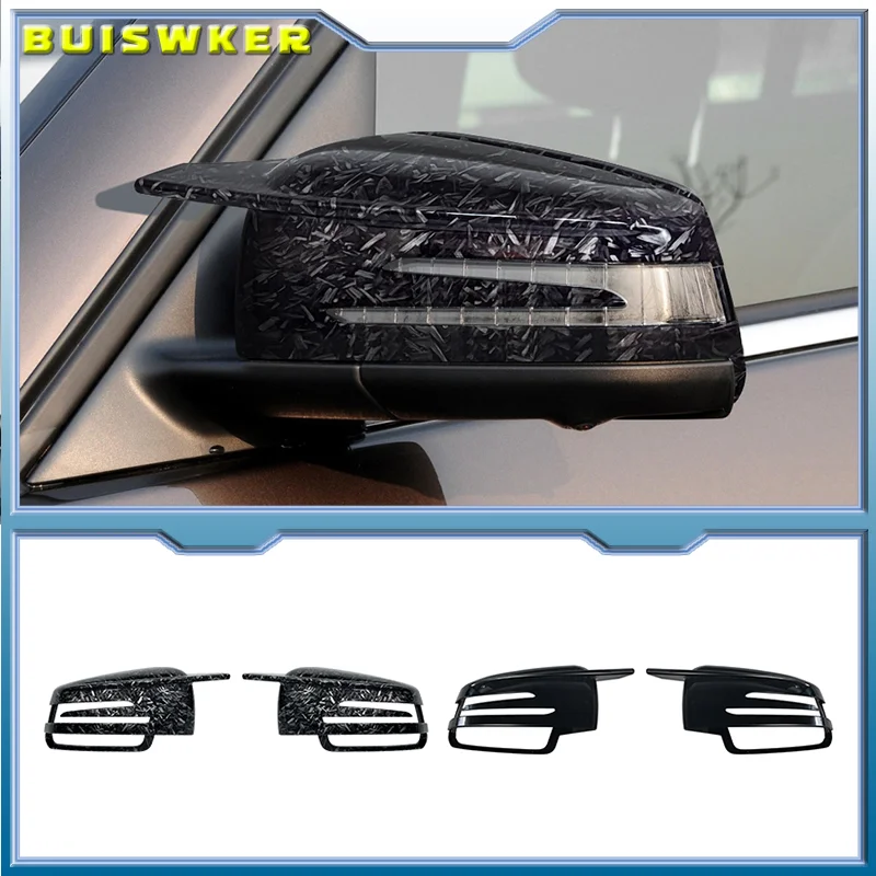 2 pçs substituição padrão de fibra carbono espelho retrovisor lateral capa tampas para mercedes benz w176 w246 w204 w212 w221 c117 x204 x156