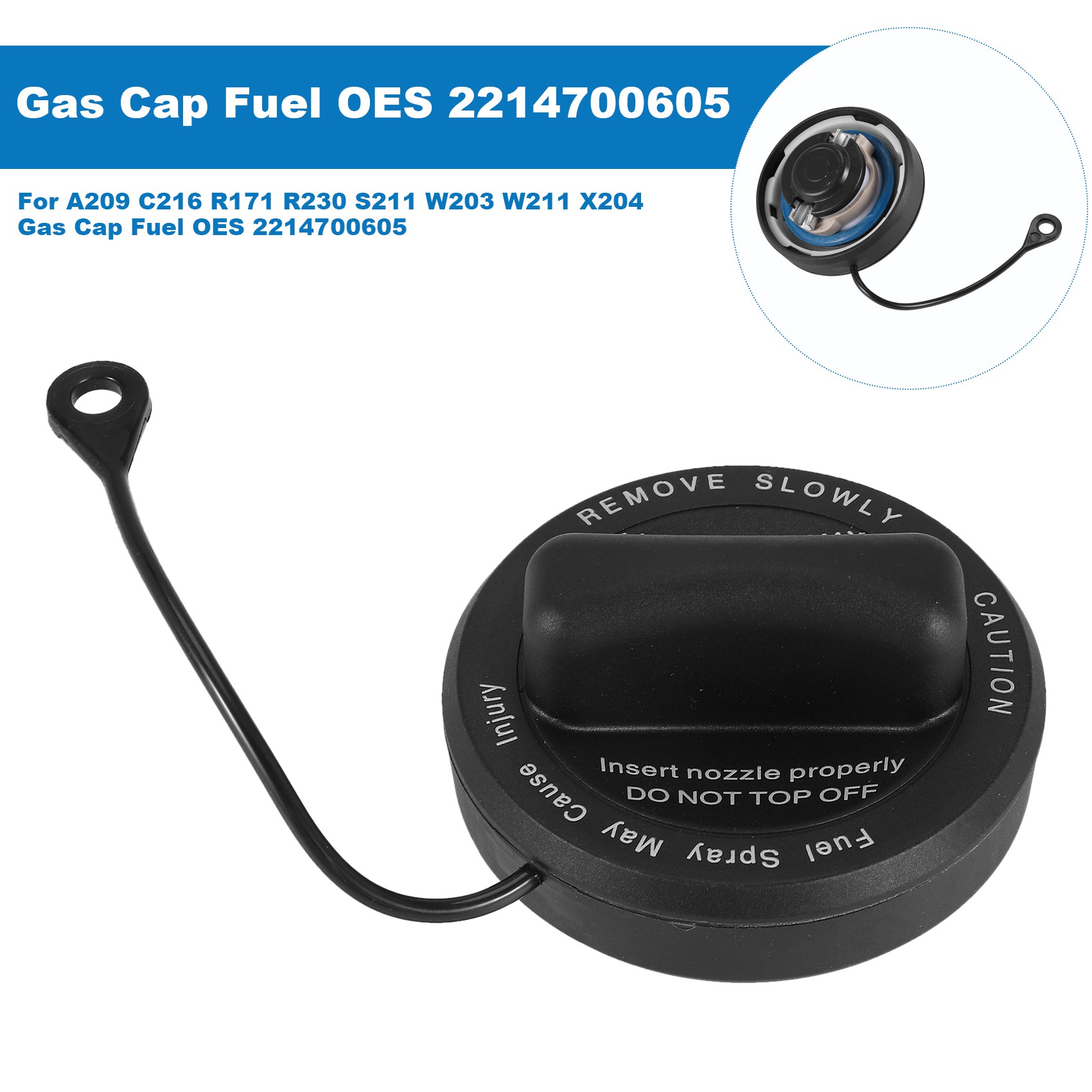 Tutup bahan bakar Gas Mercedes A209 C216 R171 R230 S211 W203 W211 X204 2214700605
