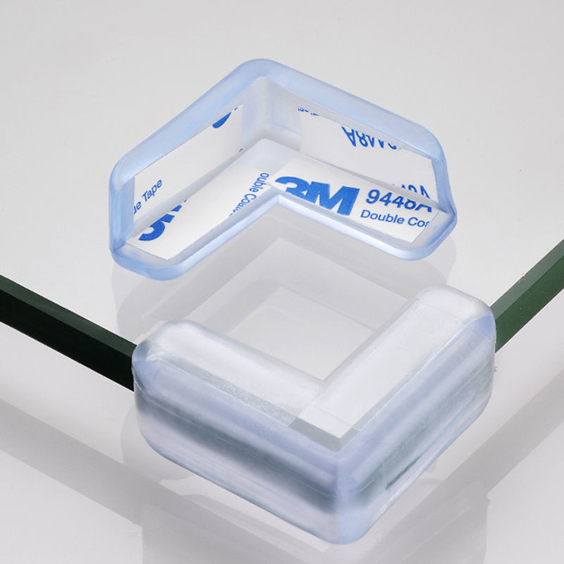 2 teile/los Transparent Tisch Eckenschutz Für Baby Kleinkind Glas Teapoy Weiche rechtwinklige Eckenschützer Sicherheit Rand Pad