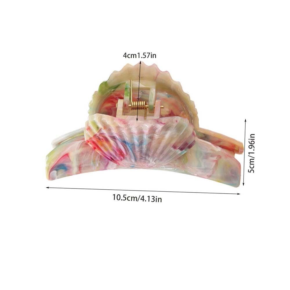 1 PCS Acetate Shell Shaped Hair Clip Beach Styling Accessory Sea Creature Shark Claw Ponytail Clip Hair Accessory