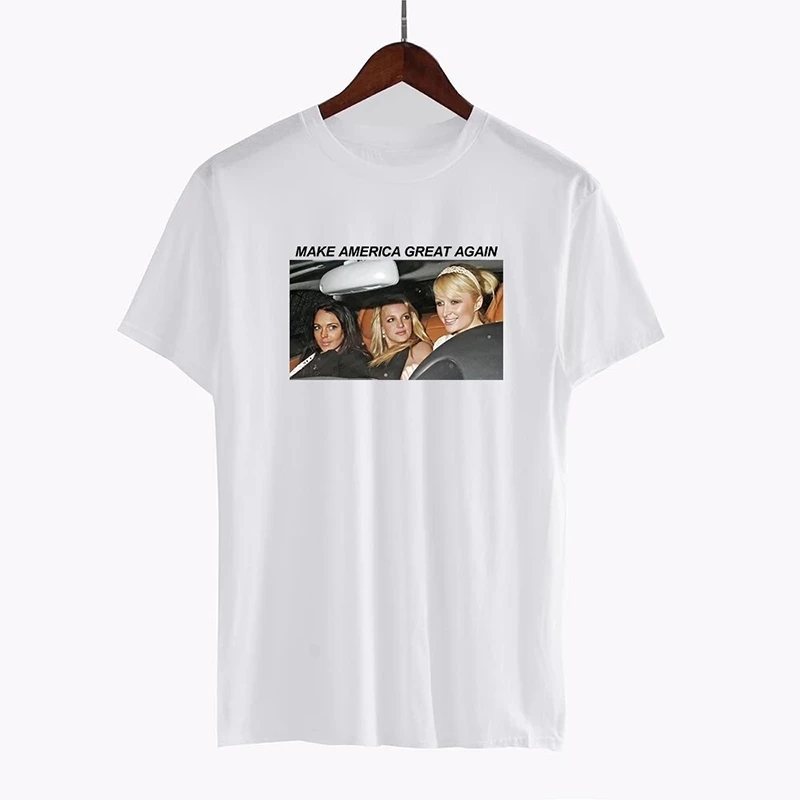 新しいスタイル Tシャツブリトニー米国を再び偉大にする Tシャツファッション Tシャツ夏カジュアルトップス Unsiex おかしい旅行 Tシャツストリート