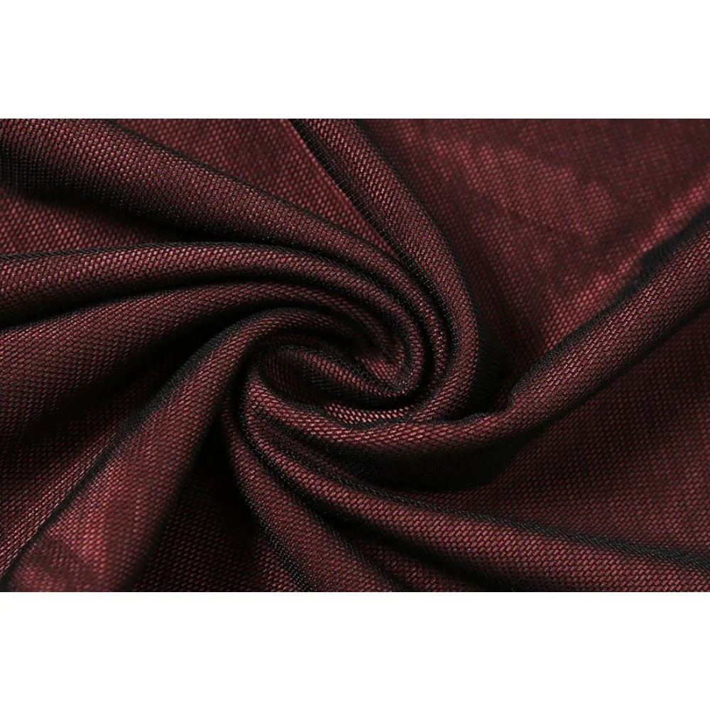 Abito attillato sexy a doppio strato in rete da donna senza maniche aderente da festa 2023 fasciatura elastica divisa tendenza Clubwear vestito sottile