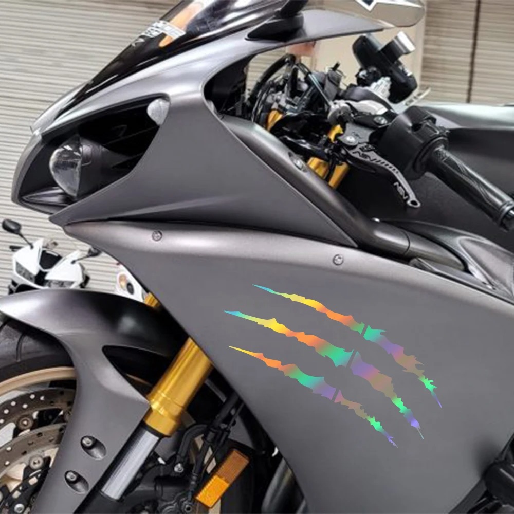 1PC Monster Claw Scratch Motorcycle Stickers for Helmet Tank Side Strips Vinyl Decals Car Headlight Body Waterproof Decoration