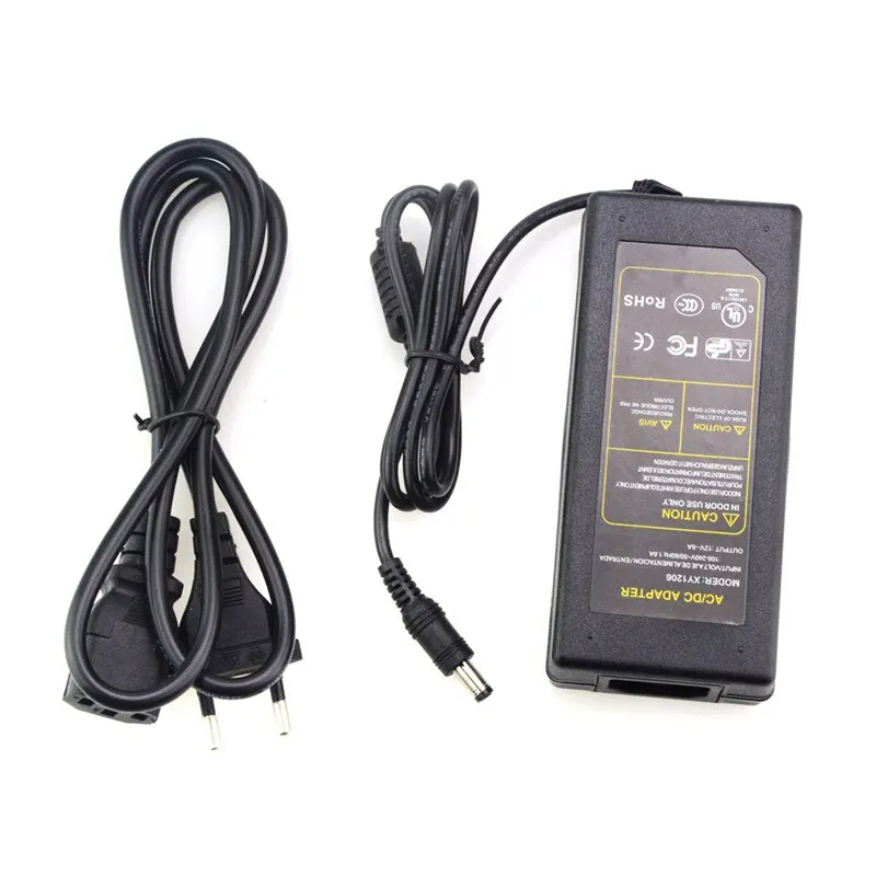 Adaptador de corriente para tira de luces LED, transformador de CA 110V, 220V a cc 12V, 1A, 2A, 3A, 5A, 6A, 8A