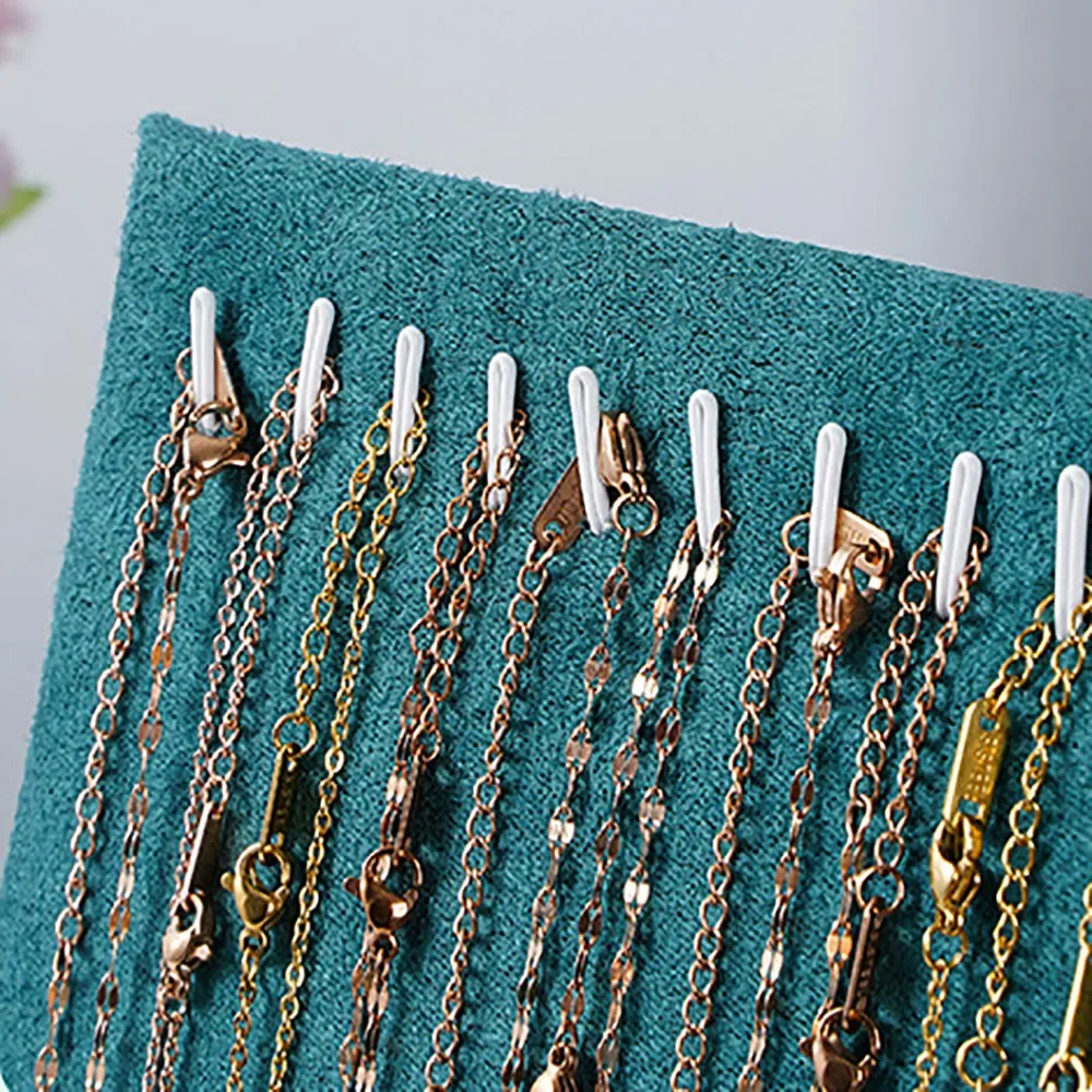 Jewelry Display Stand for Necklace Pendant Velvet Jewelry Organizer Holder for Bracelet Chains Stud Earring Display Rack