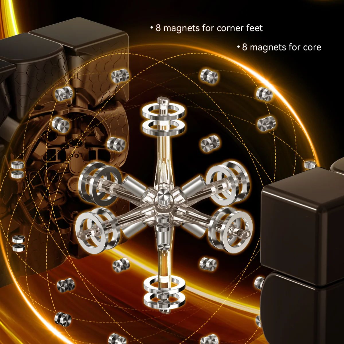 ガンマジックスピードキューブ,15磁気,UV,粘着性のないプロのパズル,子供向けギフト,新しい,2024, 15 m