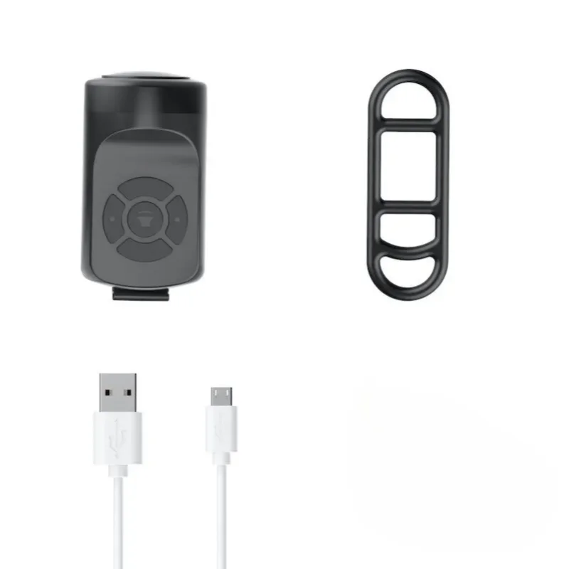 จักรยานกระดิ่งไฟฟ้าจักรยาน USB ชาร์จฮอร์น MTB จักรยานเสือภูเขาคําเตือนความปลอดภัยแหวนกระดิ่งกันน้ําขี่จักรยานอุปกรณ์เสริม