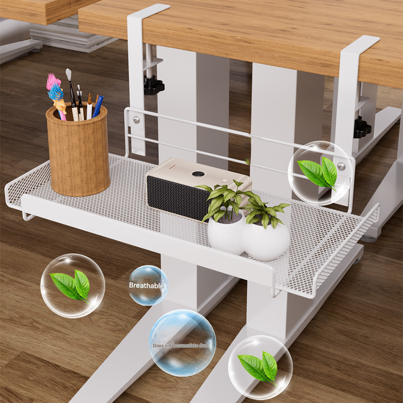 Undertable Storage Rack, Plug-in Cable, Office Supplies Storage Tools, Metal Material, Sturdy And Durable