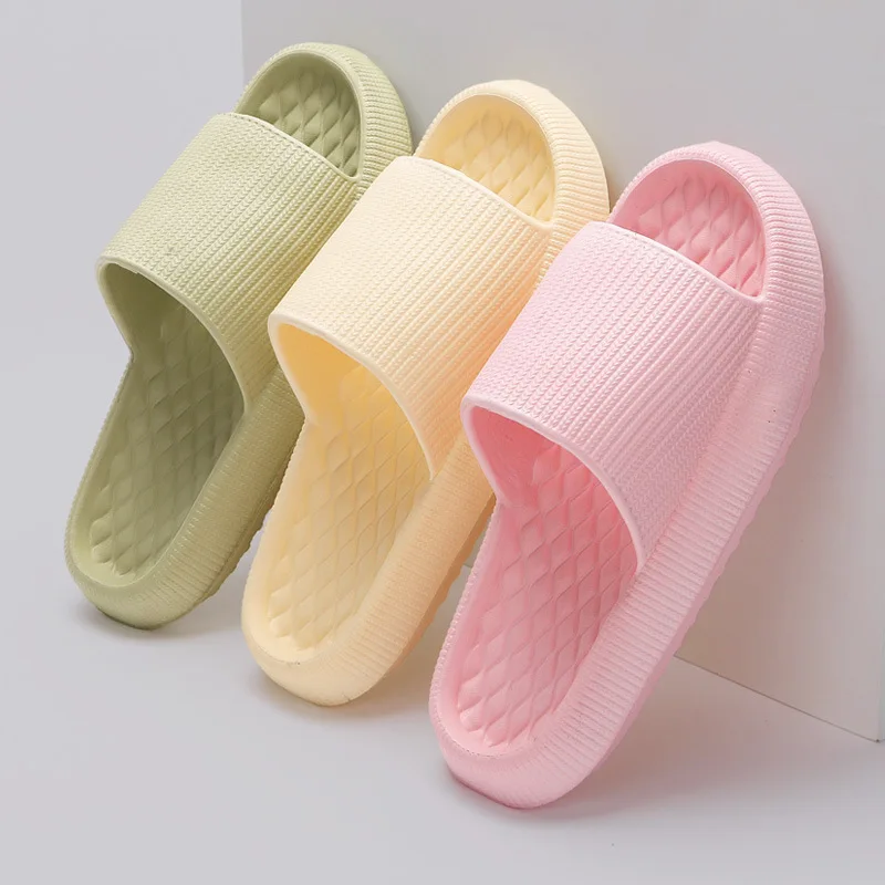 แพลตฟอร์มหนาห้องน้ํารองเท้าแตะผู้หญิงแฟชั่น Soft Sole EVA สไลด์ในร่มรองเท้าแตะผู้หญิง 2022 ฤดูร้อน Non-SLIP Flip Flops