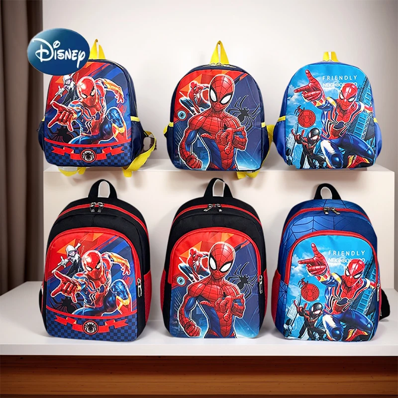 Zaino Disney Spider Man Zaino per la scuola materna dei cartoni animati per bambini di grande capacità per regalo per ragazzi