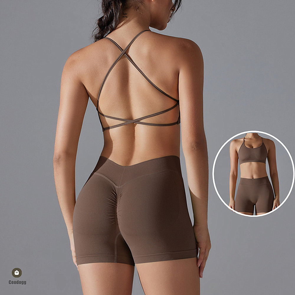 Pantalones de Yoga sin costuras para mujer, pantalones sexis de cintura alta con realce en V, para gimnasio, correr, entrenamiento, deportes femeninos, mallas ajustadas para Yoga
