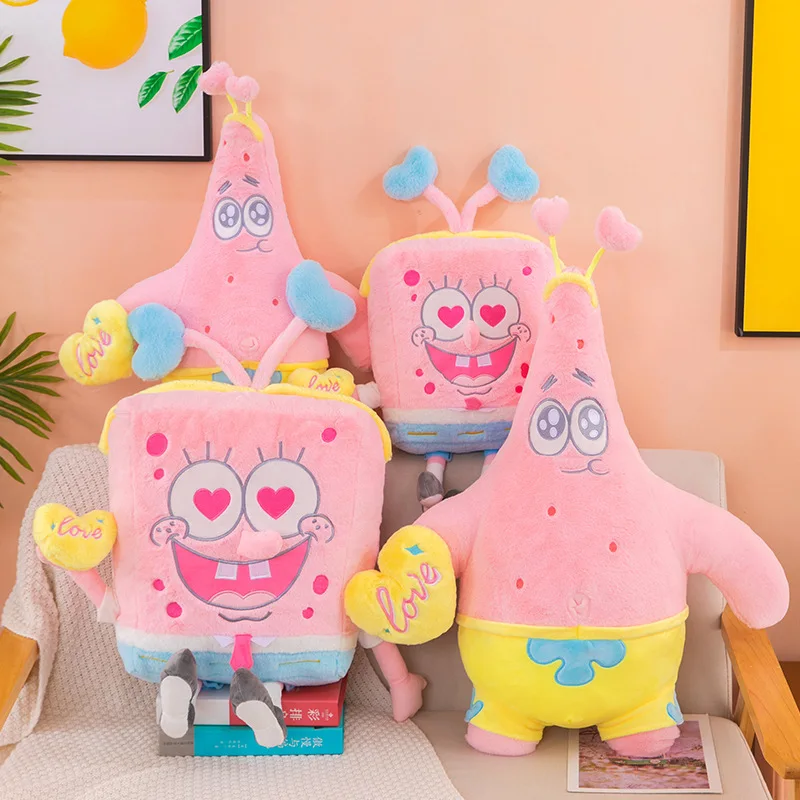 40 ซม.Spongebob Squarepants Patrick Star สีชมพู Kawaii การ์ตูนคอสเพลย์ตุ๊กตา Plush ของเล่นตุ๊กตาของขวัญวันเกิดสําหรับเด็กหญิงเด็กชาย