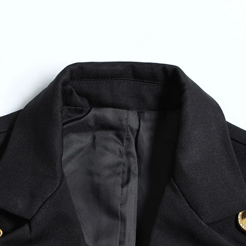 VGH Chic Gespleißt Metall Pin Abnehmen Blazer für Frauen Kerb Kragen Langarm Patchwork Mesh Aushöhlen Mode Jacke Weibliche