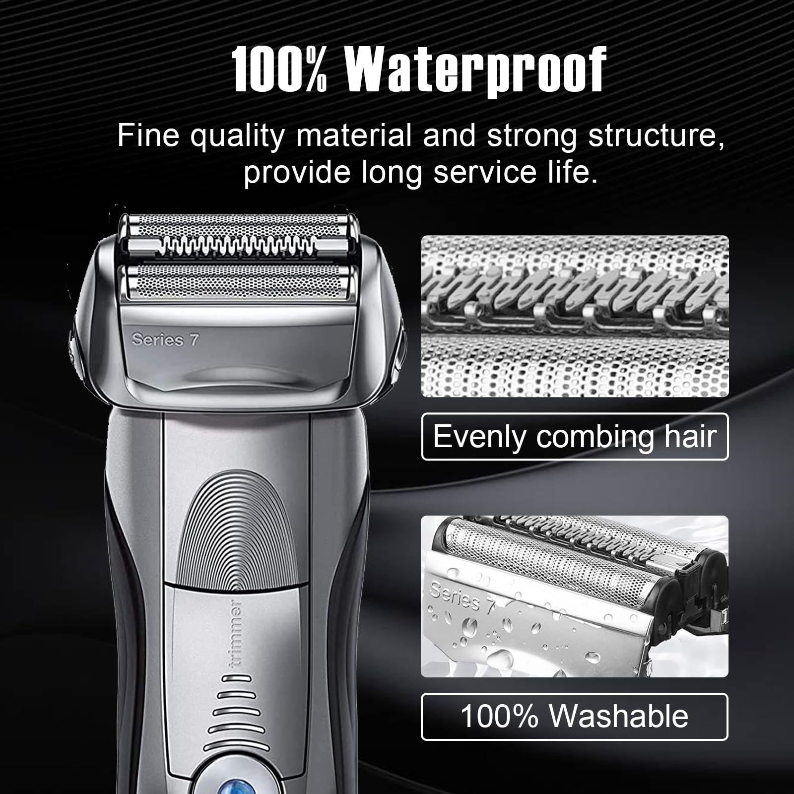 Cabezales de repuesto Brangdy para Afeitadora eléctrica Braun Series 7 720cc, 725, 730, 750 760 765, 790cc, 795cc-3 797 799 Recortadora de barba