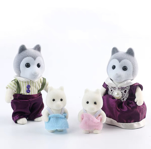 シミュレーション森のウサギの家族 DIY プレイセットミニウサギクマフィギュア玩具人形キッズギフト