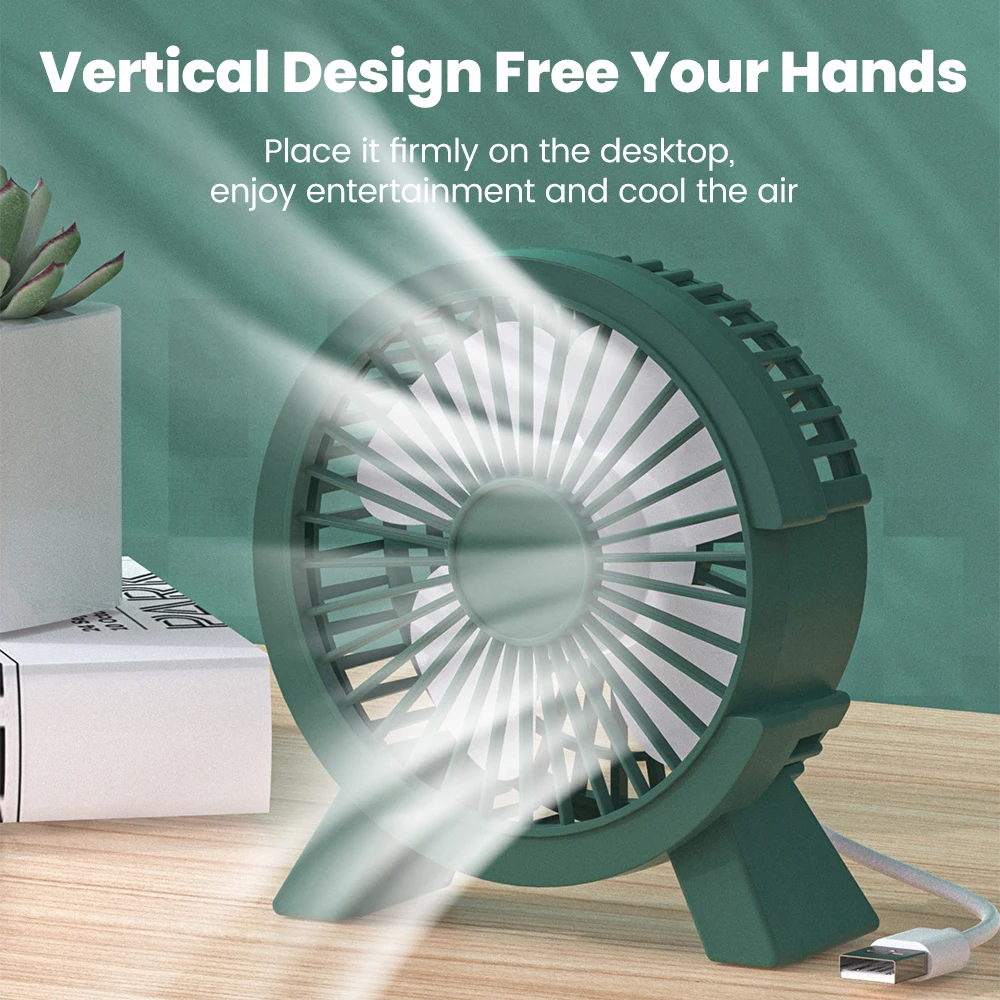 Mini USB wiederaufladbarer Tischventilator, tragbarer USB-kleiner Ventilator, Ventilator für Studentenwohnheim, Computer, Sommer-Gadget, Heimschreibtisch, Büro