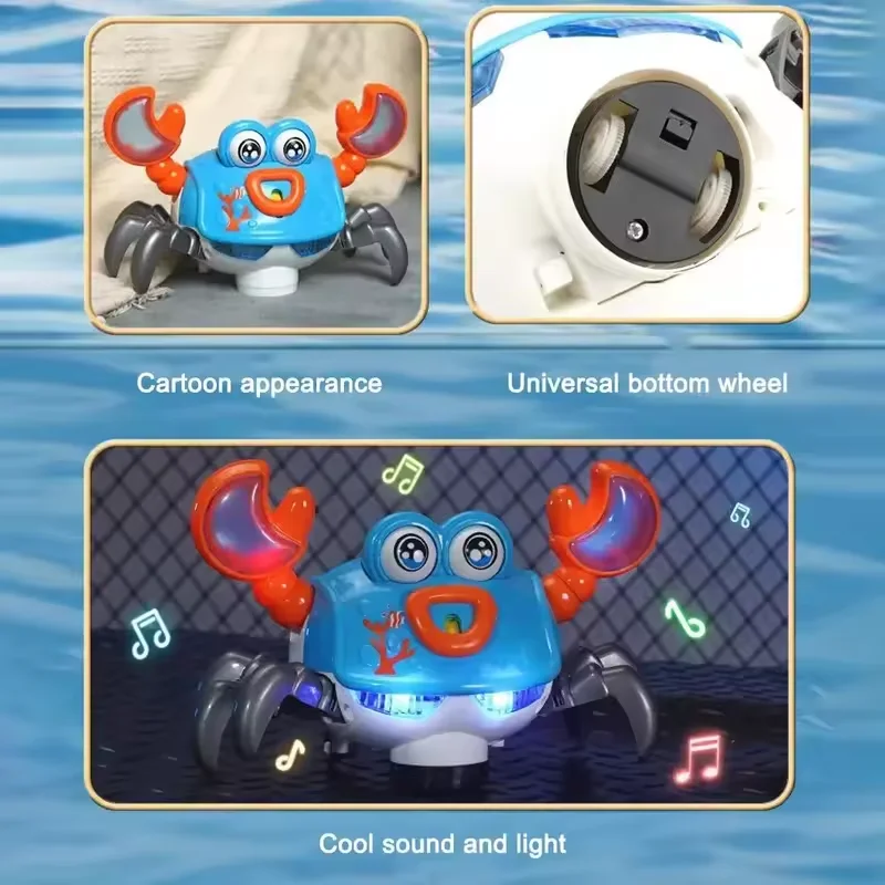 Dansende krab Run Away-speelgoed voor baby's Kruipen Interactief ontsnappingskrabben elektronisch speelgoed voor kinderen Verjaardag Kerstcadeau Geen batterij