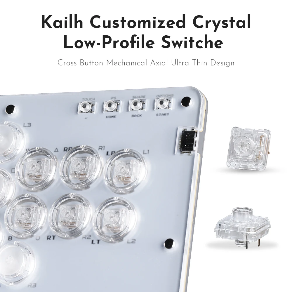Haute42 Joystick Arcade Hitbox Controller Button Rim leverless Arcade Stick Controller For PC/ Ps4 / ps5/Steam Fightstick Arcade