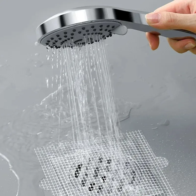 Pegatinas desechables para drenaje de suelo, tapón receptor de pelo, cubierta de drenaje para ducha de baño, filtro antibloqueo, colador de fregadero, 5/60 Uds.
