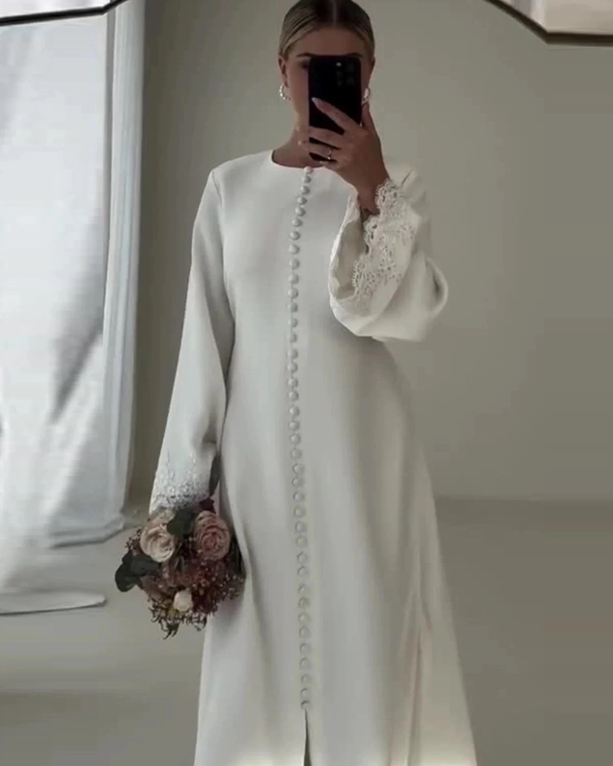 Satijnen strapless trouwjurken elegante sext split bruidsjurk voor bruid civiele bruid jurk zeemeermin bruiloft feestjurk vrouwen