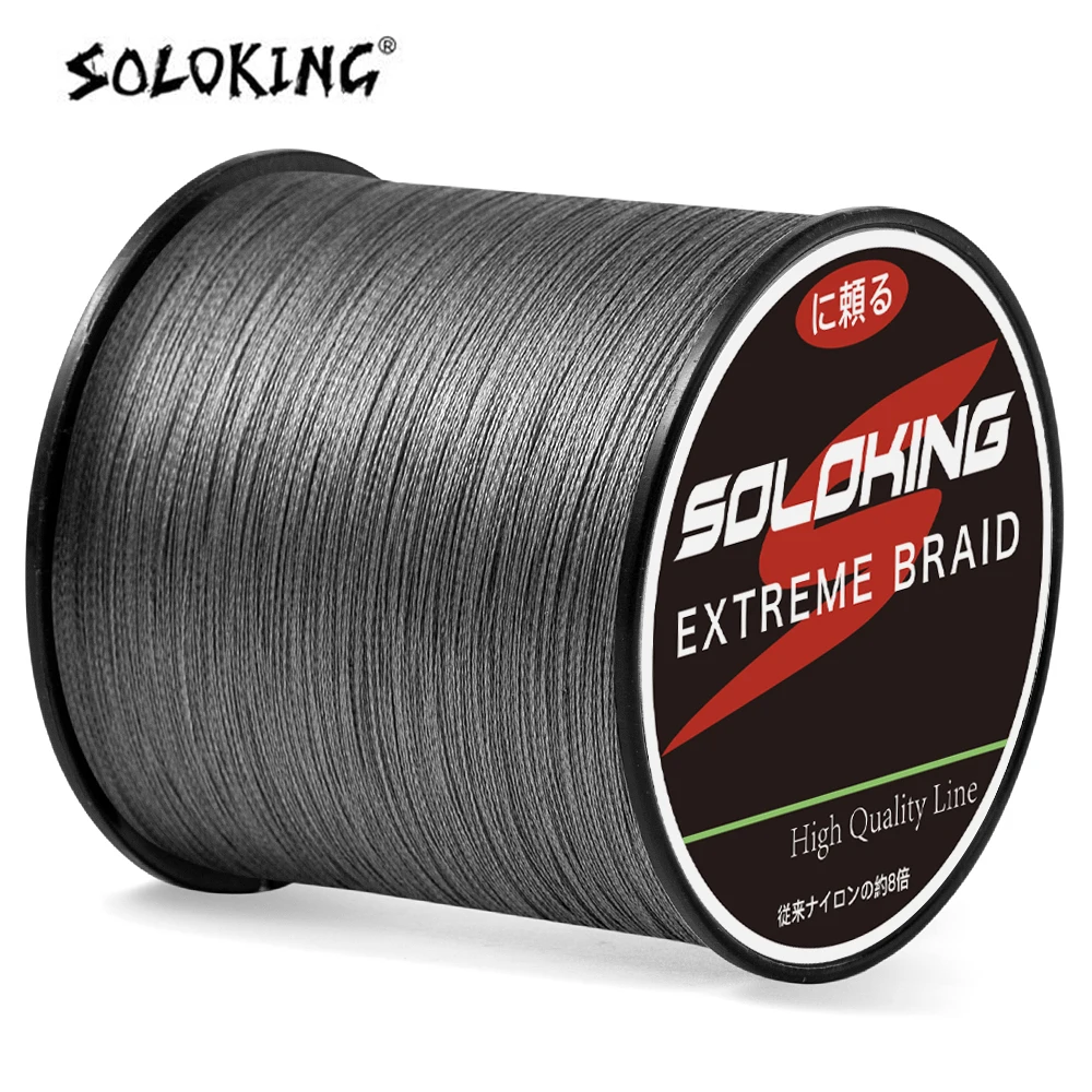 Línea de pesca trenzada de PE de 300M SOLOKING, línea de pesca de mar multifilamento japonés súper fuerte, línea de carpa de 10LB-80LB, línea de trucha