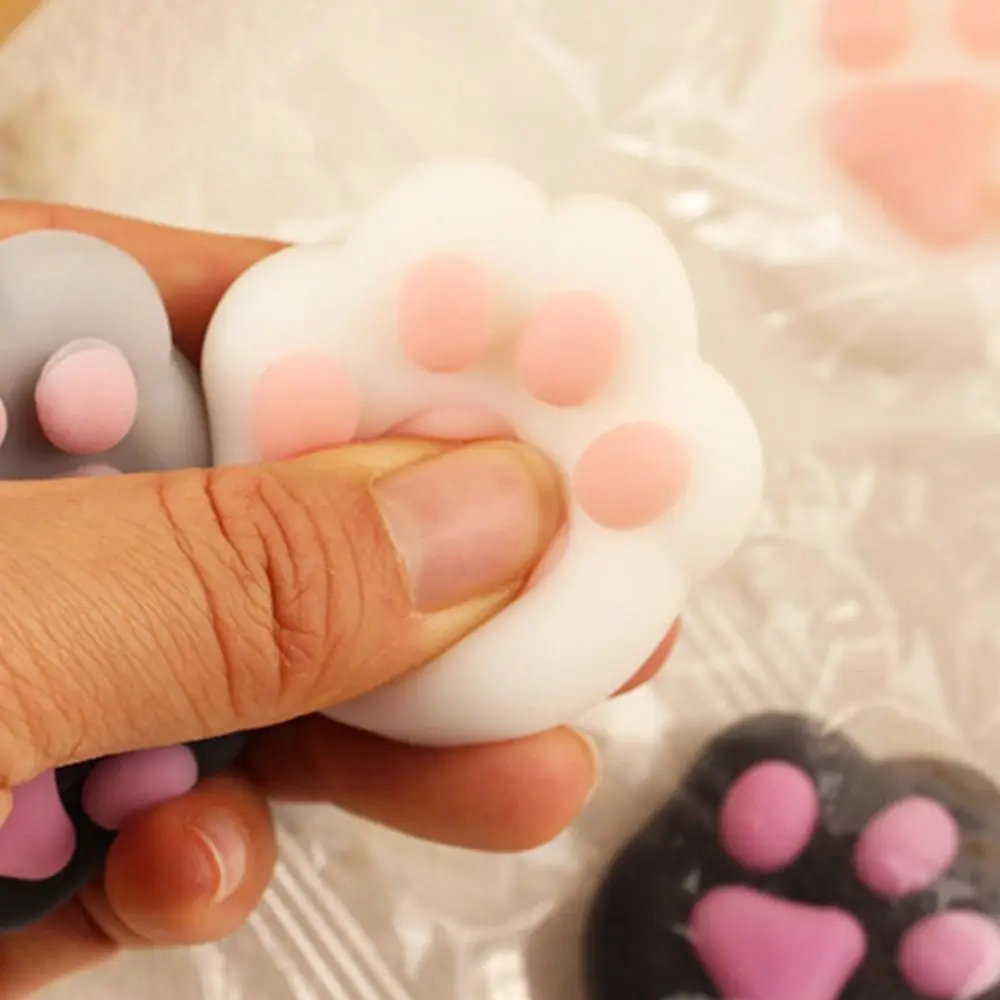 New Cartoon Kawaii Squeeze Toy Mini Cat Paw Slow Rebound Toy Novelty Soft Pinch Fidget Sensory Toy Children Decompression Toys