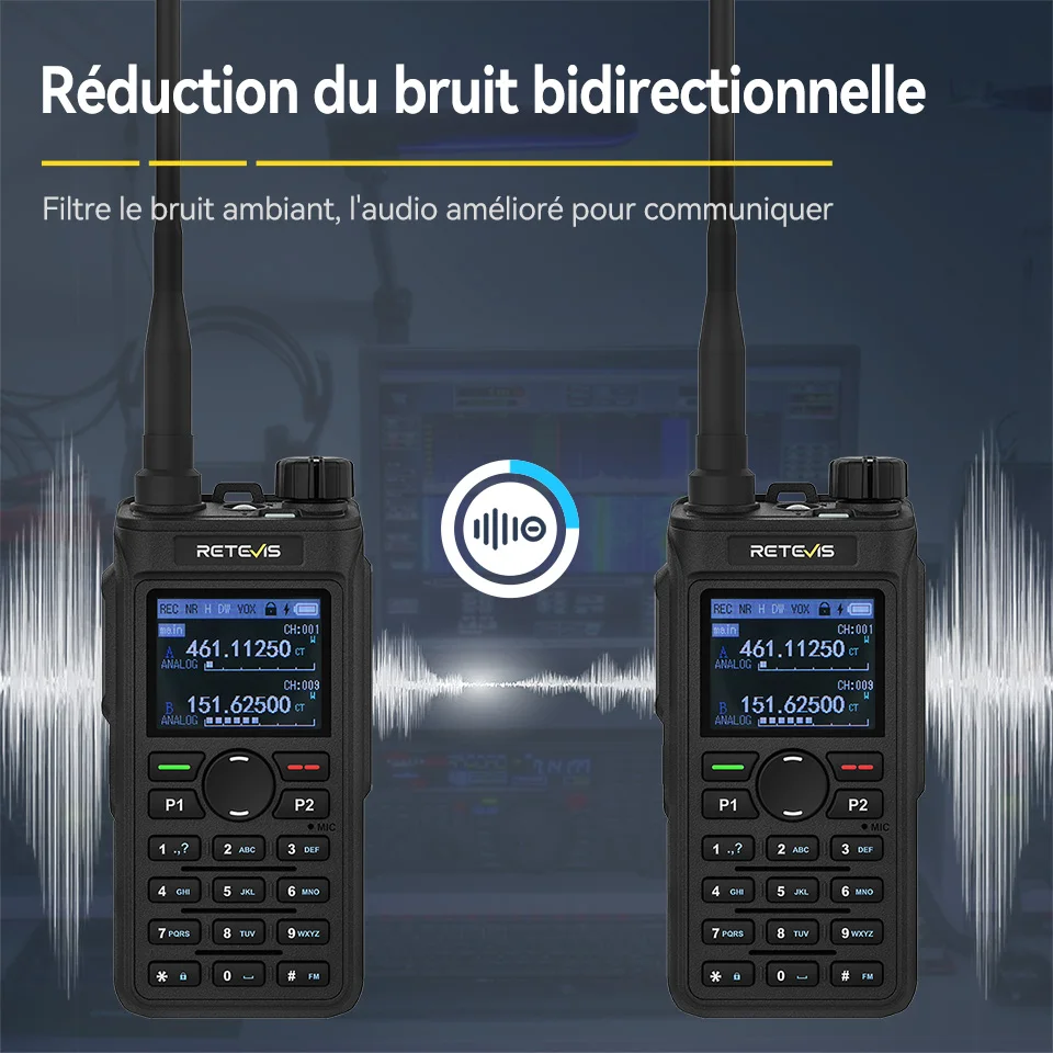 Retevis C62 talkie walkie longue portée 5W talkie-walkie VHF UHF radio survie puissants walkies talkies ham radio amateurs portable professionnelle radio de chasse à fréquence