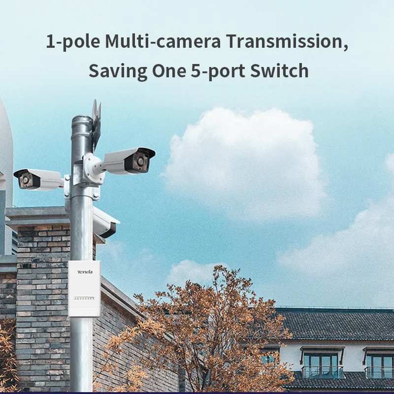Tenda OS3 5KM 5GHz 867Mbps exterior CPE inalámbrico 5G WiFi repetidor extensor enrutador AP punto de acceso puente Wi-Fi punto de acceso P a P