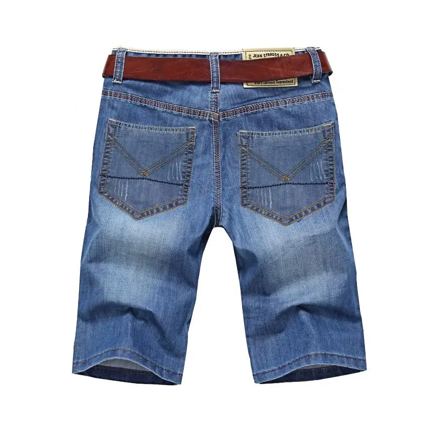 Sommer Dünne Denim Shorts Für Männer Gute Qualität Shorts Jeans Männer Baumwolle Solide Gerade Jeans Shorts Männlichen Beiläufig Blau Jeans größe 40