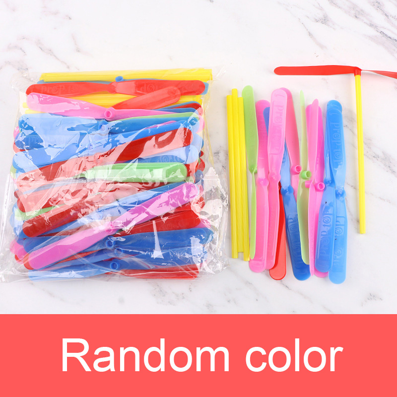 10 Pcs/Set Kids Outdoor Classic Toys Plastic Bamboo Dragonfly Hand Rubbing Flying Propeller Children's Game