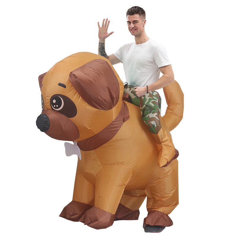 New Funny Pug Inflatable Costume Halloween Party Inflatable Doll Costume Children's Day Party Ride Show Props
