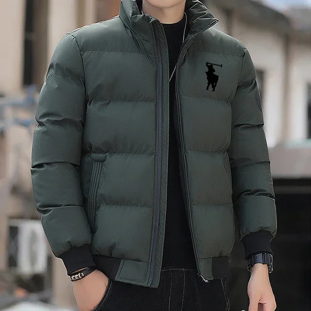 2025 outono/inverno moda jaquetas de algodão com zíper, jaquetas quentes acolchoadas de algodão, roupas esportivas casuais de inverno acolchoadas de algodão, suporte-