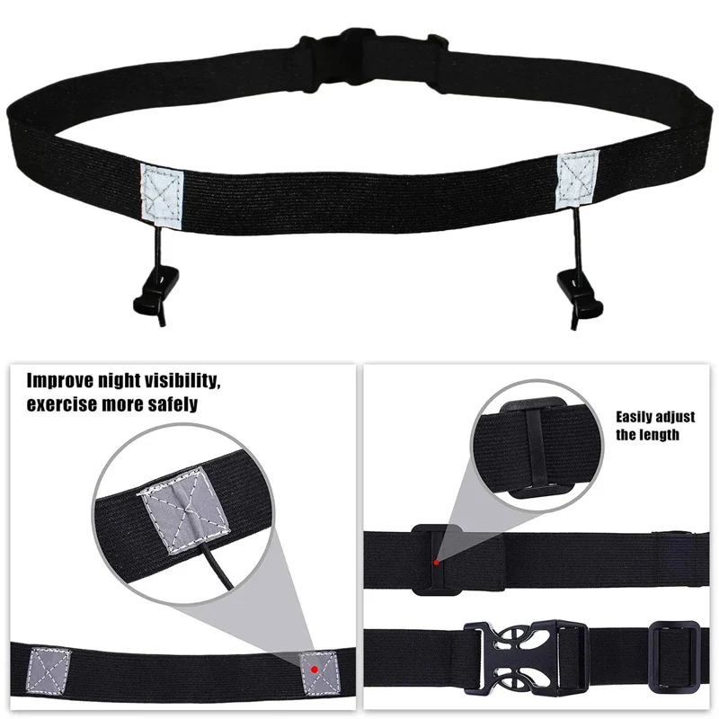 Riñonera con número de carrera para correr, soporte para babero para triatlón, maratón, ciclismo, Motor con 6 bucles de Gel, accesorios deportivos para Fitness