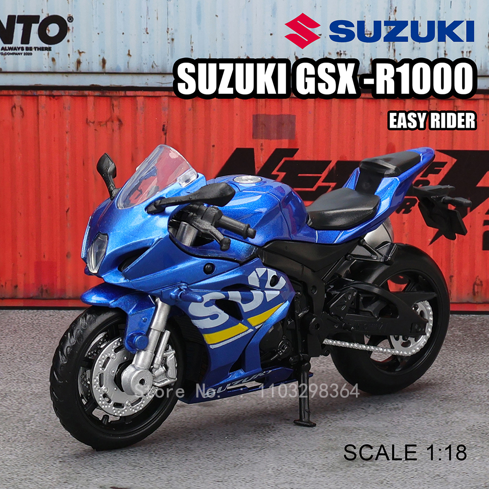 MSZ 1:18 Suzuki GSX-R1000 Motorfiets Legering Model Auto kinderen Speelgoed Auto Gegoten Motorfiets Model