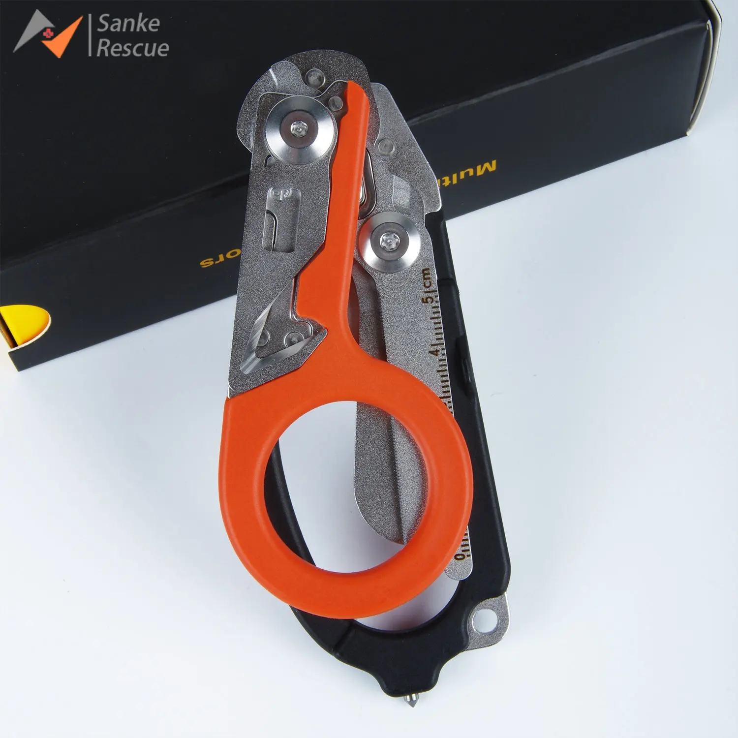 Sanke Rescue Trauma-Schere, Notfallschere, Werkzeug, faltbare Trauma-Schere aus Edelstahl mit Gurtschneider, Glasbrecher, EDC