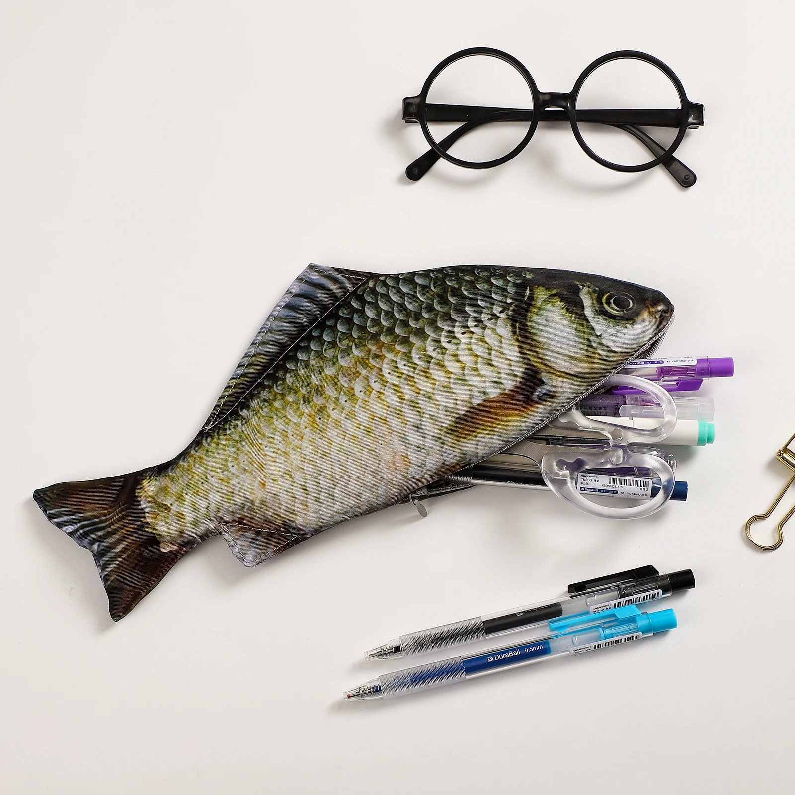 Kreative Simulierte Gesalzenen Fisch Bleistift Fall Große Kapazität Bleistifte Tasche Tasche Lustige Schule Bleistift Fällen Schreibwaren Neue