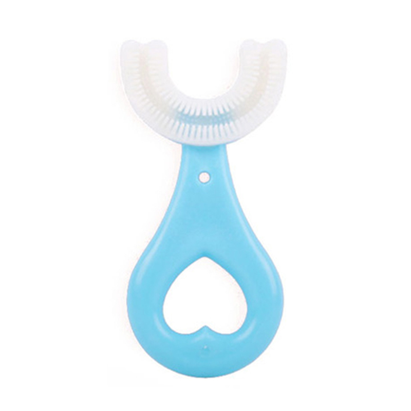 U-Shape Toothbrush Infantil com Alça, Silicone, Oral Care, Escova de Limpeza, Presentes Do Bebê, 2-12 Idades, Crianças, Venda Quente