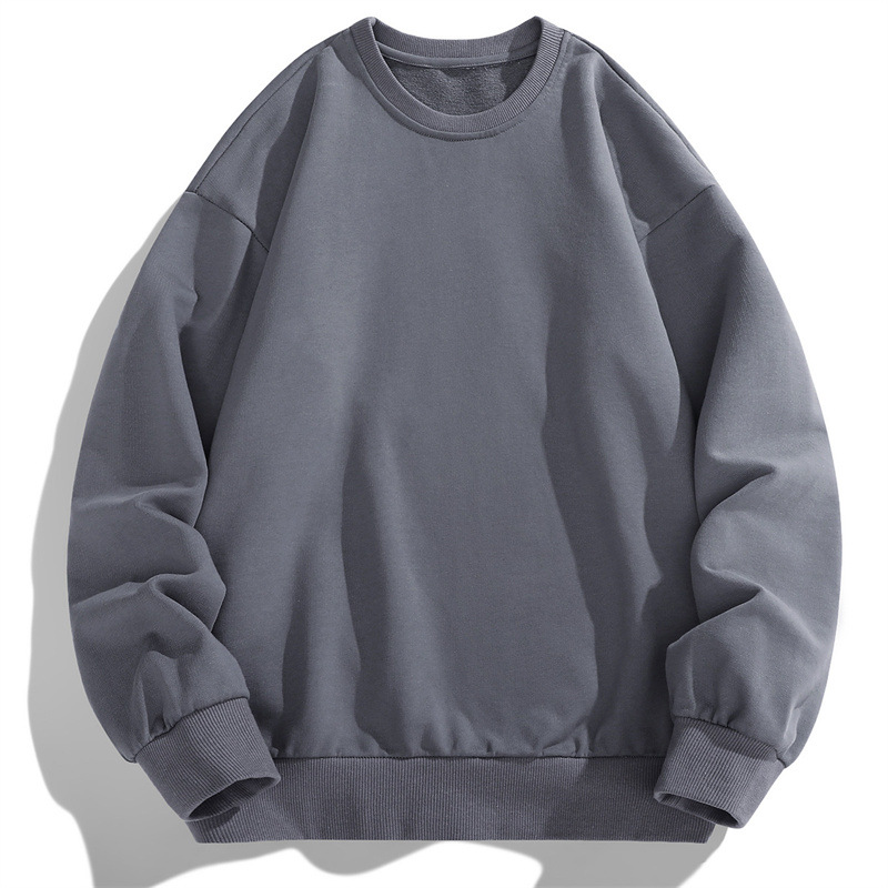 Camisola de veludo com gola redonda para homens e mulheres solta e casual, grossa e monocromática, versão pública, nova, outono e inverno, 2023