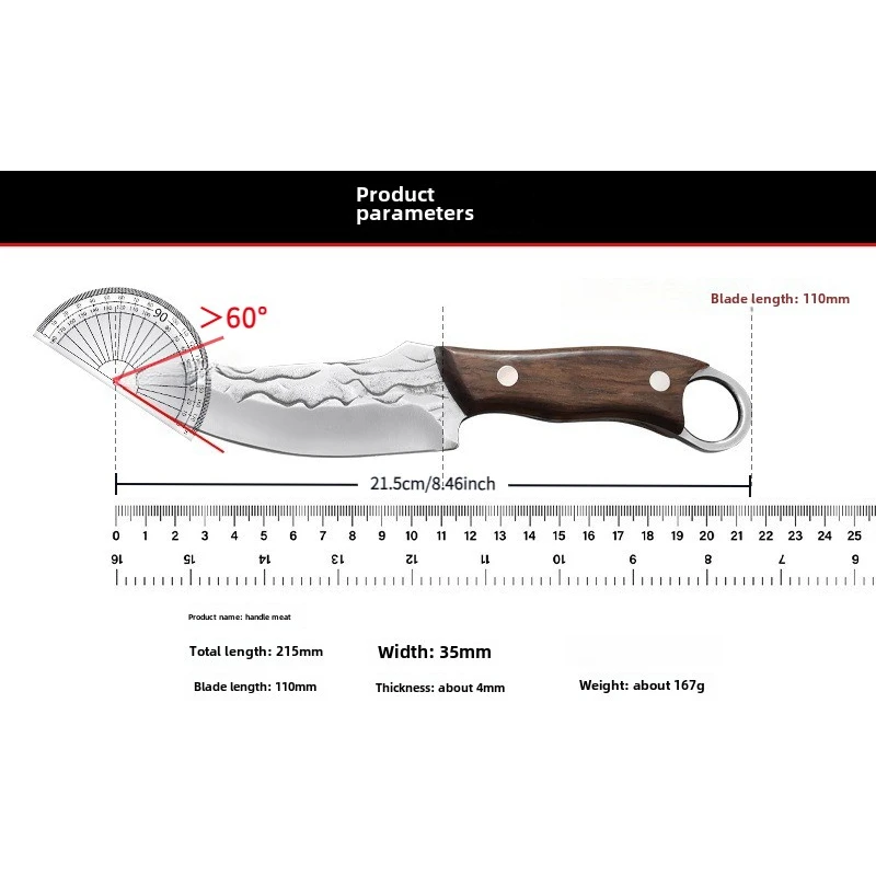 มือปลอมกระดูก Sharpener Boning มีดจับเนื้อมีดขนาดเล็ก Cleaver Sharp ทนทานสะดวกมีดขนาดเล็กเนื้อตัดผลไม้