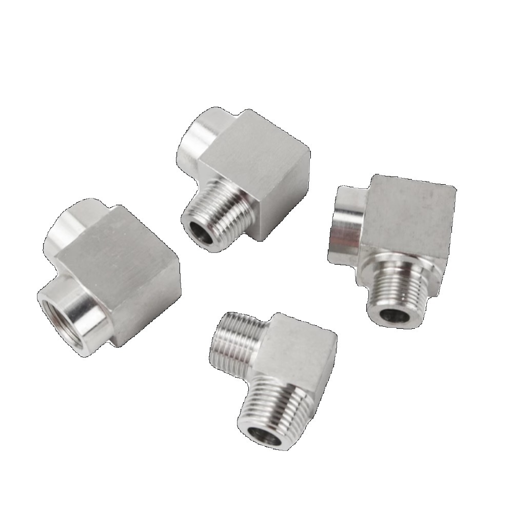 Alta presión 1/8 "1/4" 3/8 "1/2" 3/4 "1 BSP NPT codo macho hembra conector de 90 grados acoplador 304 accesorio de tubería inoxidable agua Gas