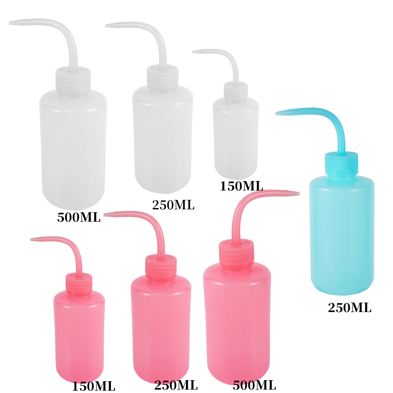 150/250/Dung Tích 500 Ml Hình Xăm Rửa Trắng Trong Nhựa Xanh Xà Phòng Bóp Bình Phòng Thí Nghiệm Đo Bình