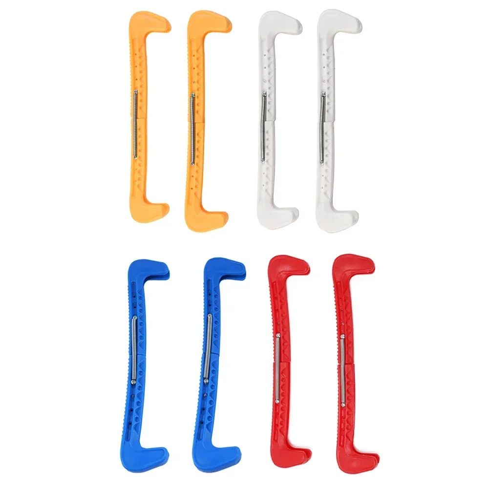 สเก็ตน้ําแข็งใบมีดครอบคลุมสเก็ตน้ําแข็ง Guards ฮอกกี้สเก็ตปรับพลาสติกป้องกันฤดูหนาวสเก็ต Board อุปกรณ์เสริม