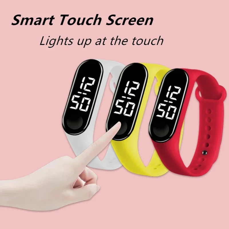 Reloj inteligente LED resistente al agua, pulsera electrónica Digital para deportes al aire libre, regalo de cumpleaños para niños y niñas